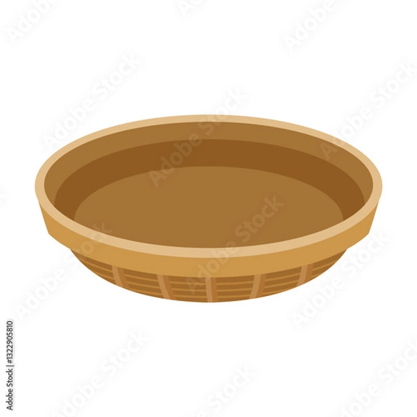 Fototapeta Empty brown basket design element.