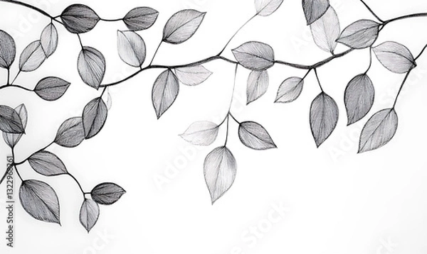 Obraz flowers and leaves in pictures illustrator2D