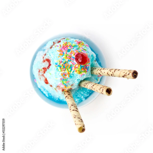 Obraz Syrup on flake ice