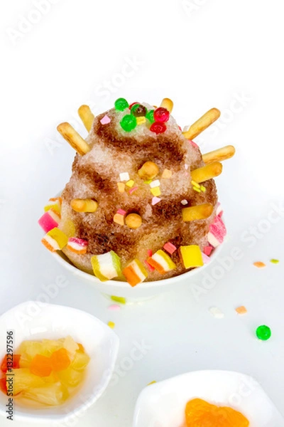 Obraz Syrup on flake ice