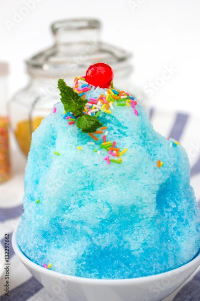 Obraz Syrup on flake ice