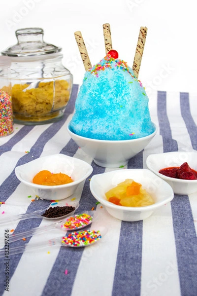 Obraz Syrup on flake ice