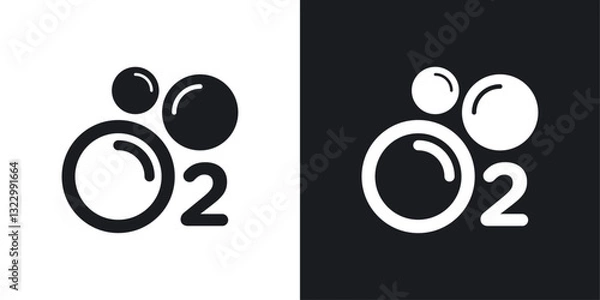 Fototapeta Oxygen O2 icons pack in solid style
