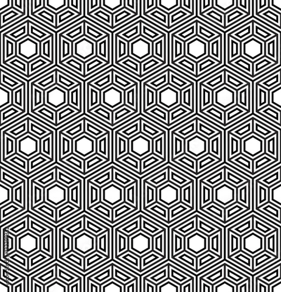 Obraz Vector seamless pattern. Modern stylish texture. Geometric pattern with hexagonal tiles.