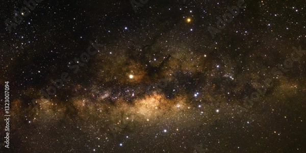 Obraz panorama stars in space dust in the universe and milky way galaxy