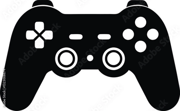 Obraz Video game controller Silhouette vector, Gamepad vector icon illustration
