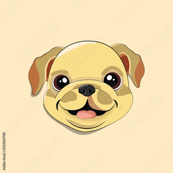 Obraz cute puppy dog vector art