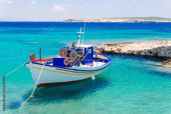 Obraz Stara łódź rybacka, Paros