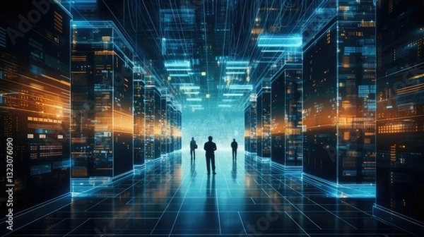 Fototapeta servers growing data