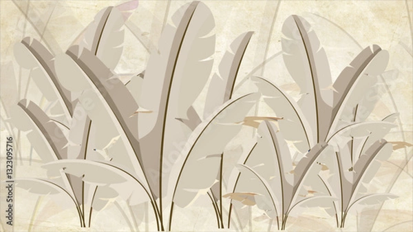 Fototapeta Banana Tree Tropical Tree BG Design 883A.eps