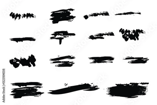 Obraz watercolor effect brush, horizontal line, simple vector illustration