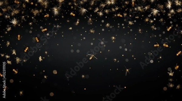 Fototapeta silver honey bee black background