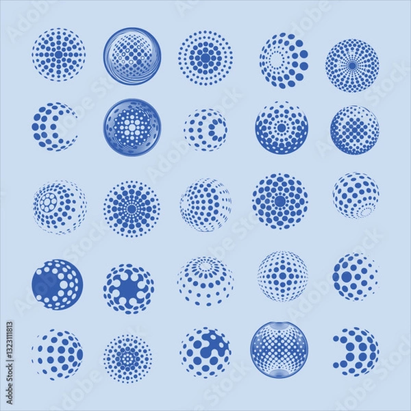 Fototapeta Abstract Sphere Logo – Modern Globe Wave Technology Design