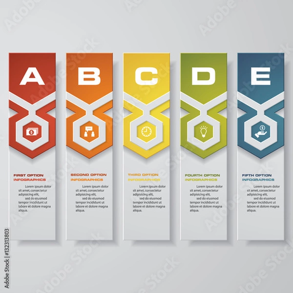 Fototapeta Design clean number banners template/graphic or website layout. Vector.