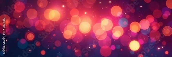 Fototapeta Vibrant bokeh lights creating a dreamy and abstract background, bokeh, soft