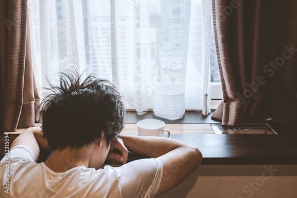 Fototapeta 眠い男性