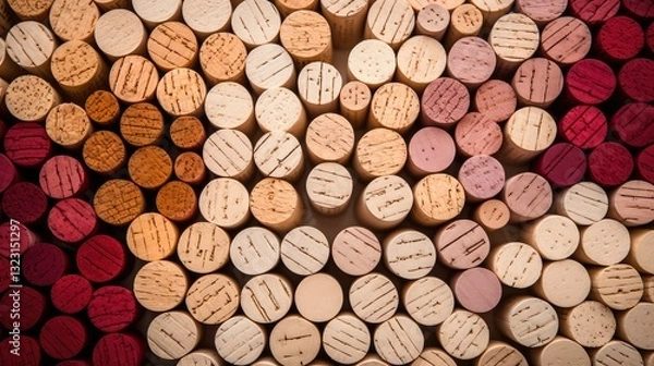 Fototapeta corks wine abstract