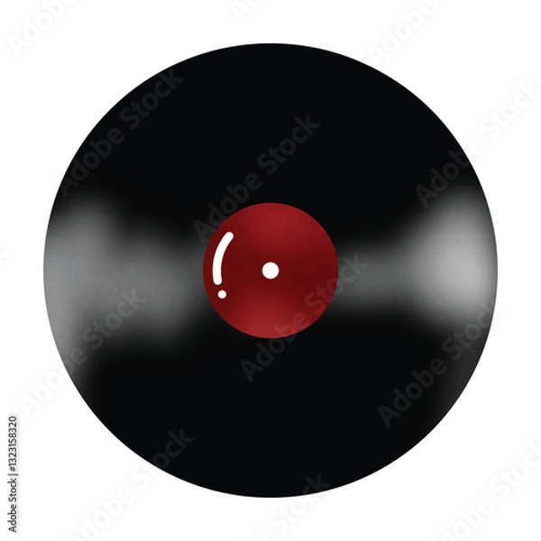 Obraz Vinyl Record Illustration Icon Single