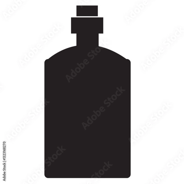 Fototapeta bottle of perfume icon over White background. colorful design. 