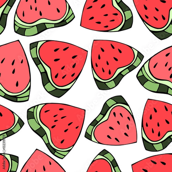 Fototapeta Watermelon seamless pattern.