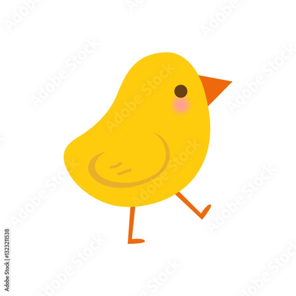 Obraz Cute chick isolated on white background.