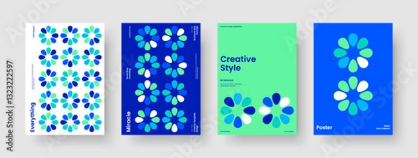 Fototapeta Isolated Poster Design. Creative Report Layout. Modern Brochure Template. Banner. Flyer. Business Presentation. Book Cover. Background. Newsletter. Handbill. Brand Identity. Leaflet. Portfolio