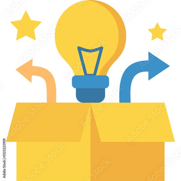 Fototapeta Think Out Of The Box Illustration