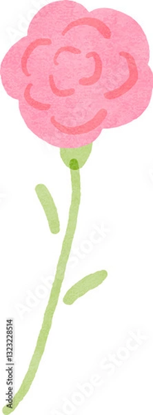 Obraz Hand drawn pink flower