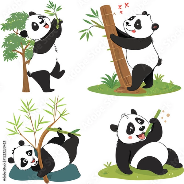 Obraz panda and bamboo