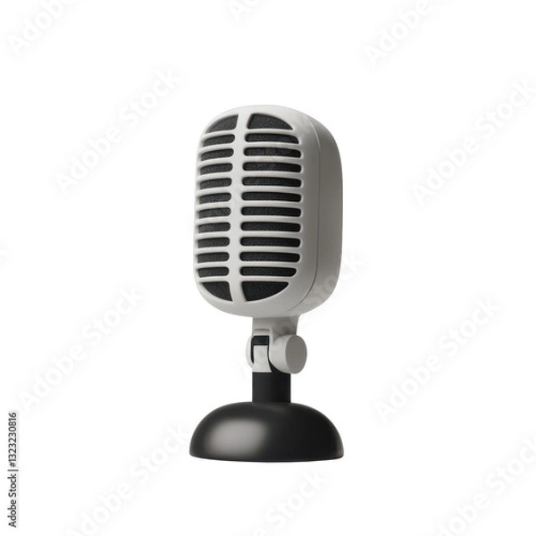 Fototapeta Vintage Microphone on Transparent Background
