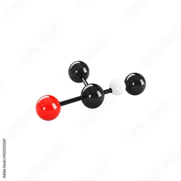 Obraz 3D Model of Acetic Acid Molecule