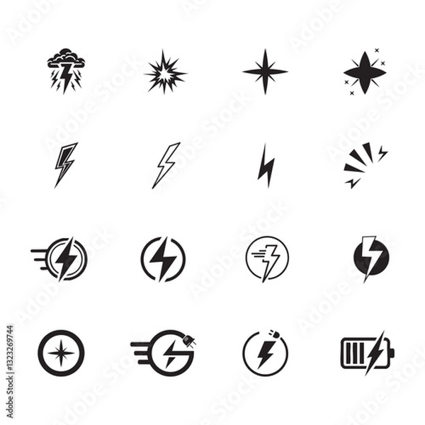 Obraz Golden Spark Icon for Elegant and Luxurious Designs