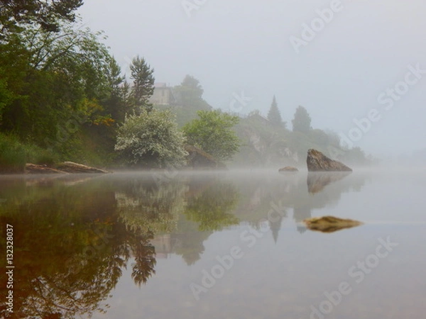 Obraz река туман