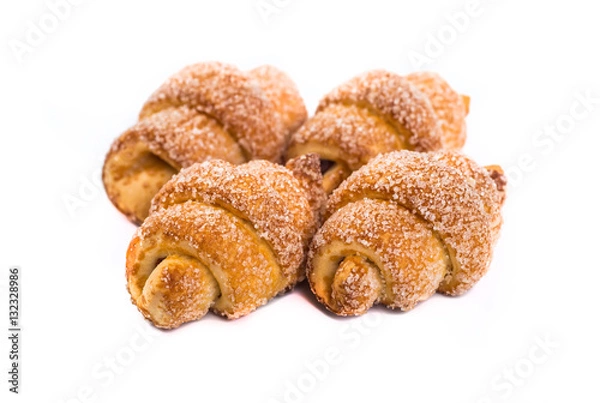 Obraz croissant isolated isolated on white