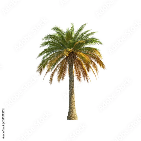 Obraz Isolated Single Date Palm Tree on Transparent background