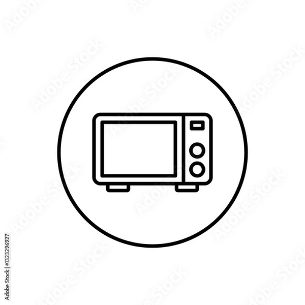Fototapeta flat design oven vector icon
