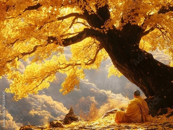 Obraz Autumn Meditation: Finding Enlightenment in Nature
