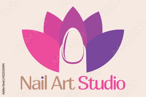 Obraz Nail Art Studio Logo Template