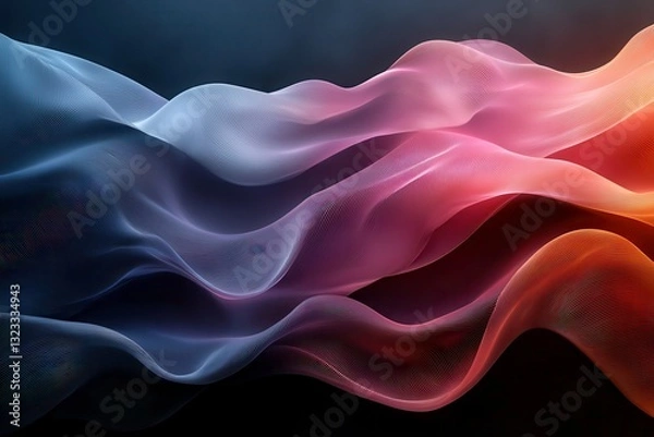 Fototapeta Colorful Curves Design for Header or Banner Use