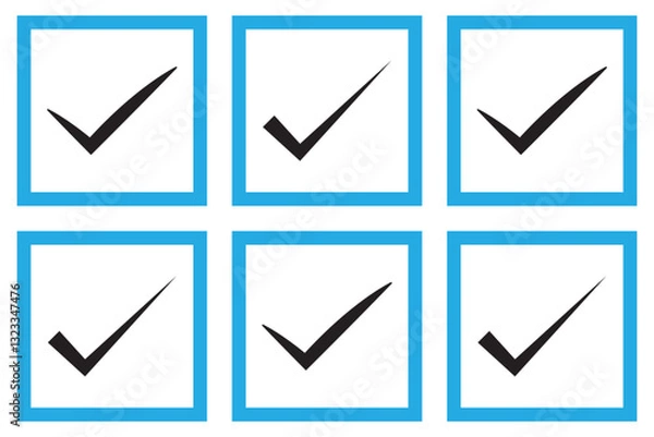 Fototapeta Checkmark icon. Verified checkmark icon set.  1176