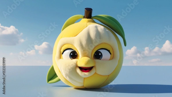 Fototapeta yellow pear on the beach