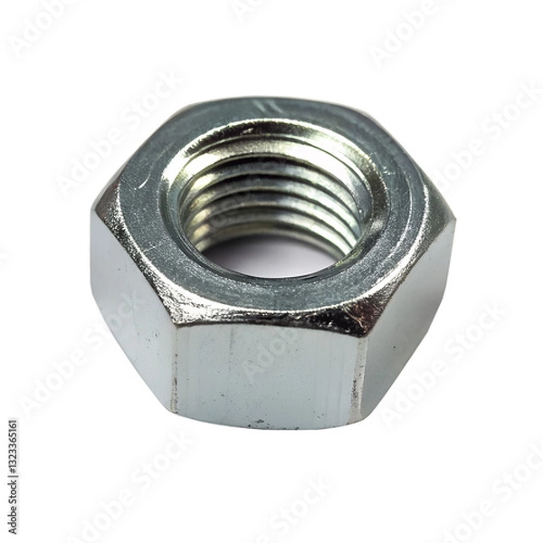 Fototapeta Hex Nut Isolated on Transparent Background..