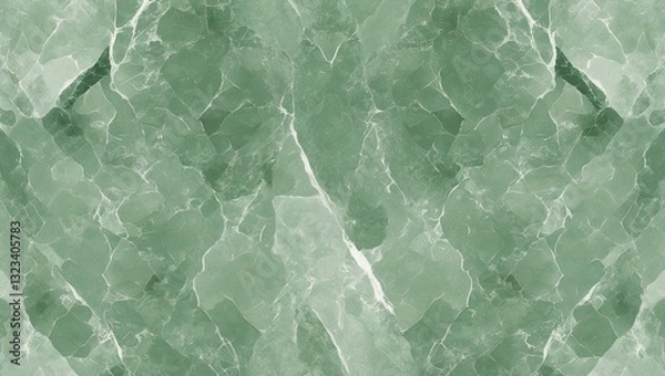 Fototapeta Light green marble texture background showcasing a rough surface with subtle veining ideal for interior decor and ceramic tile applications.