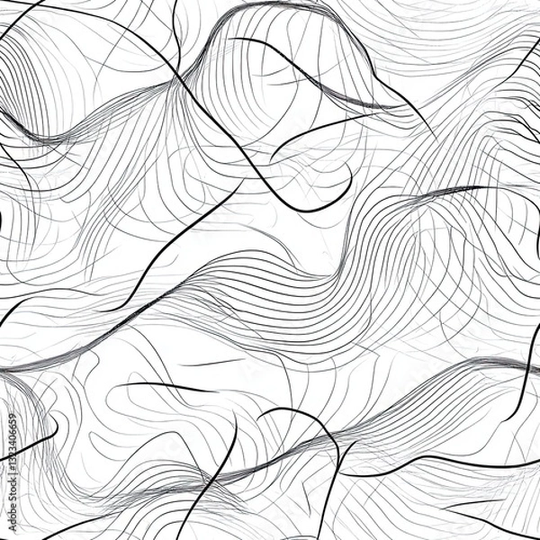 Fototapeta Soft Minimalist Scribble Patterns Abstract Texture Background