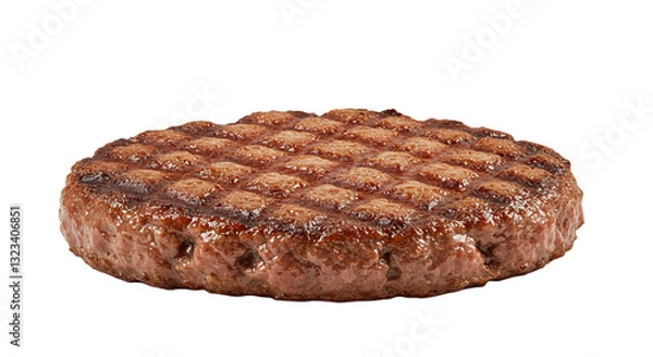 Obraz grilled hamburger meat on transparent background