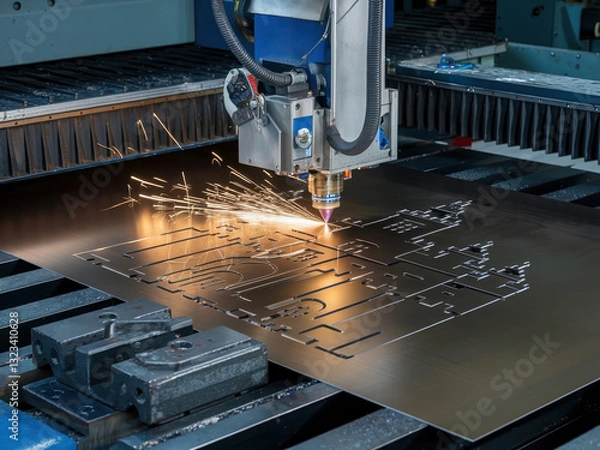 Obraz industrial laser cutting machine