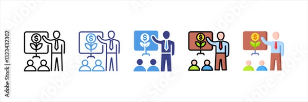 Fototapeta Training Multi Style Icon Set