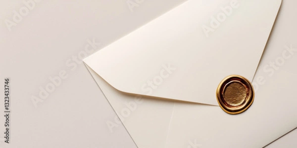 Fototapeta Elegant Sealed Envelope with Wax Seal