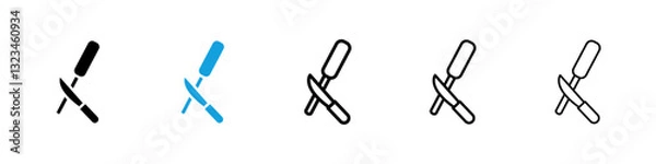 Fototapeta Knife sharpener icons vector set for web designs
