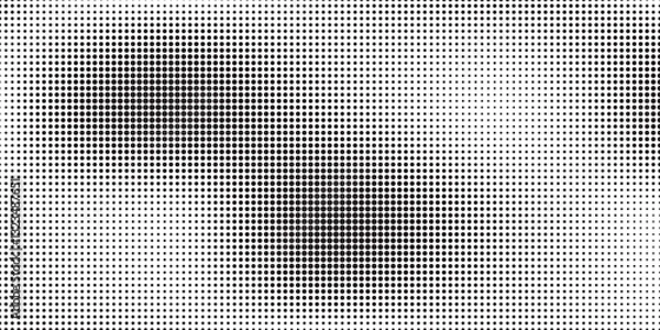 Fototapeta Halftone gradient. Dotted gradient, smooth dots spraying and halftones dot background seamless horizontal geometric pattern vector template set eps 10